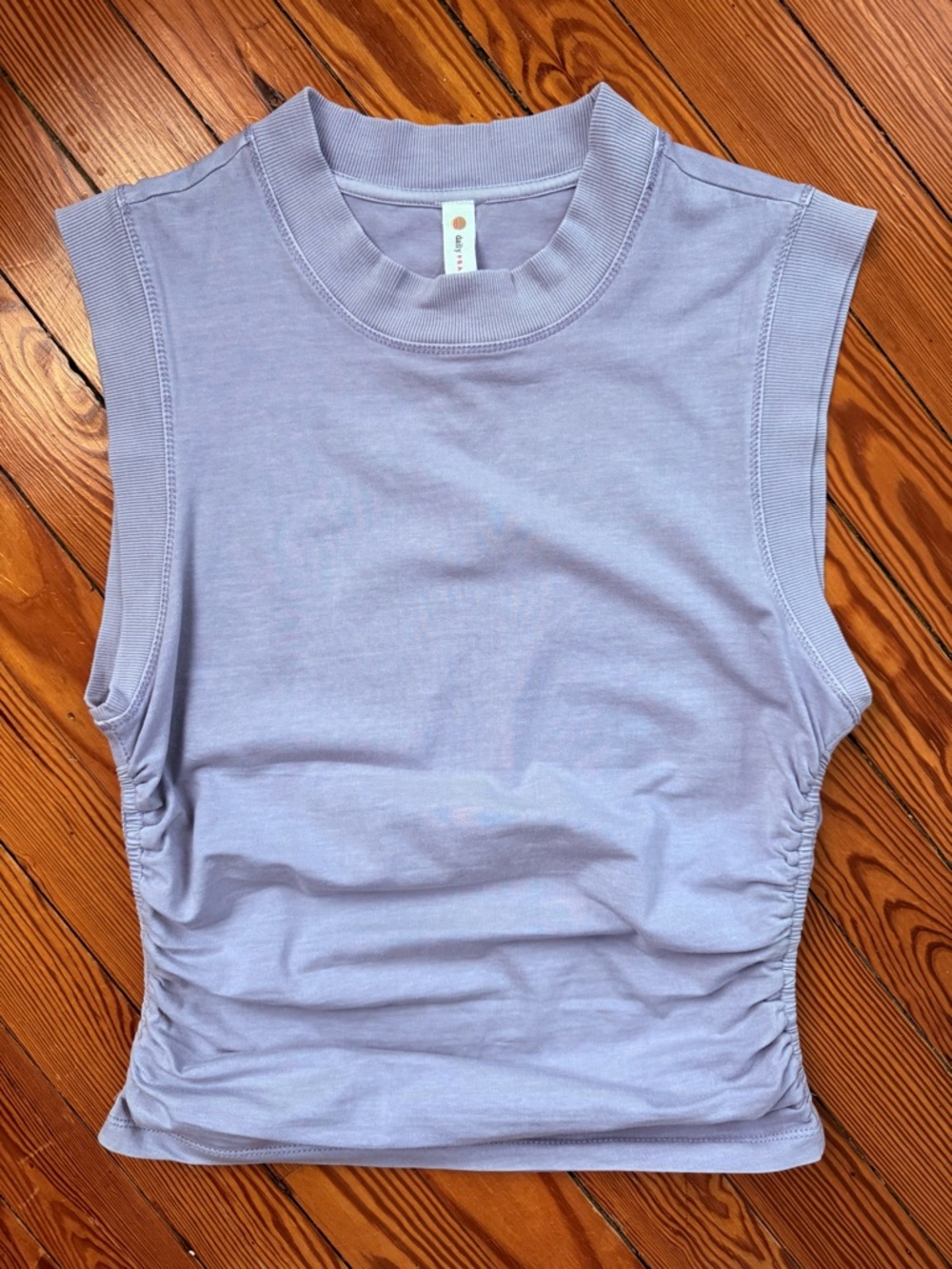 Anthropologie Sleeveless Ruched Side Tank in Pale Blue
